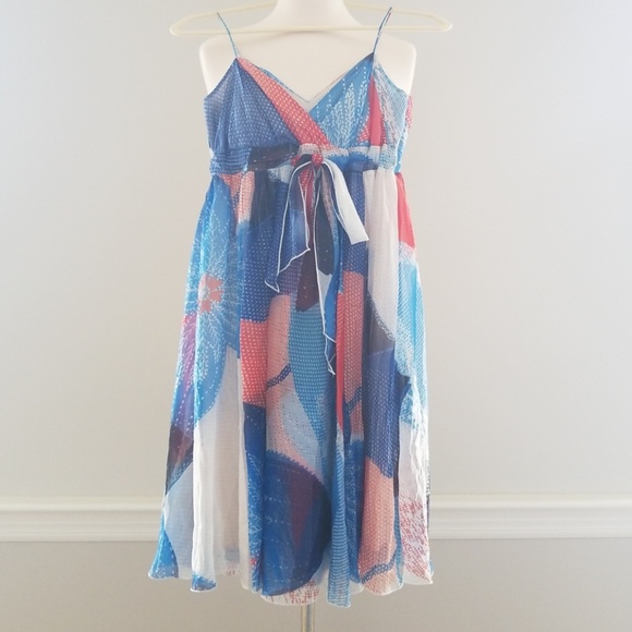 Diane Von Furstenberg Dresses & Skirts - DVF spaghetti strap multi colored silk dress